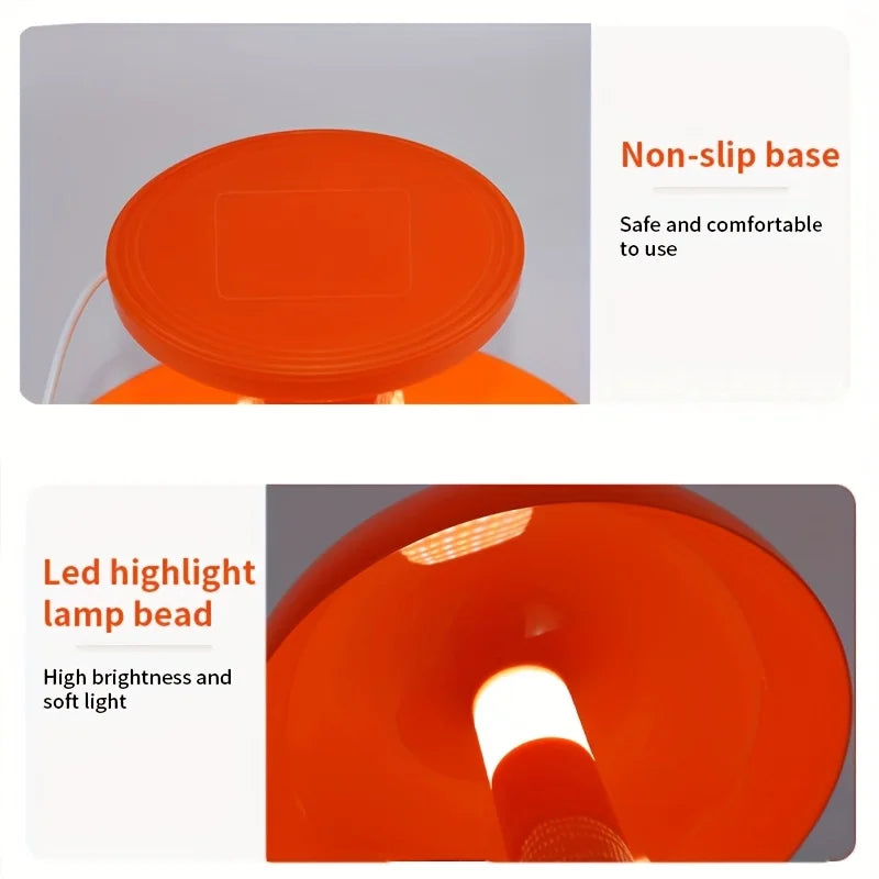 Retro Mushroom Table Lamp | Dimmable Tri-Colour LED Bedside Light