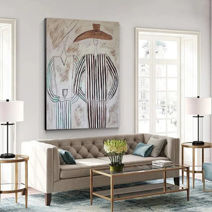 Abstract Oil Painting on Canvas | Handmade Wall Art for Living Room