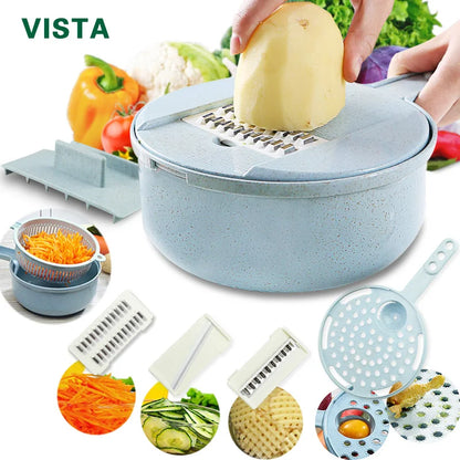 Vegetable Chopper | Manual Food Slicer Grater & Cutter for Kitchen