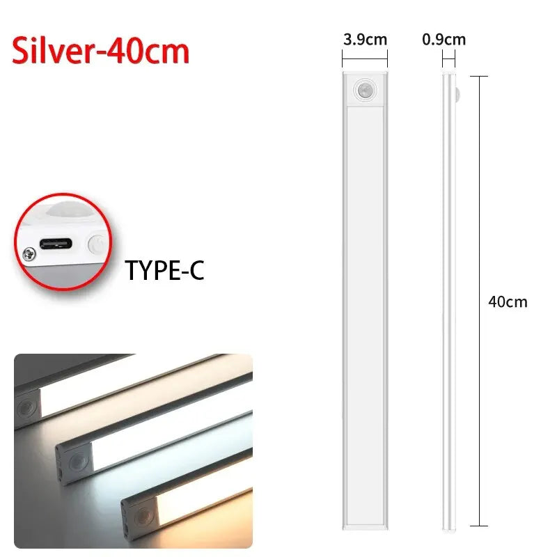 Motion sensor strip light USB charging port detail