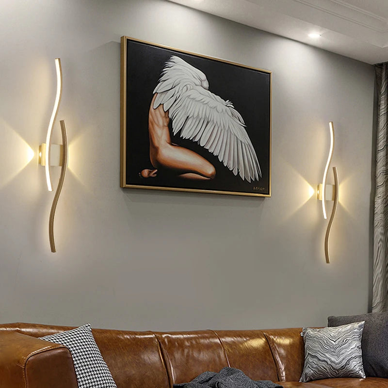 LED wall sconce light projection up and down wash