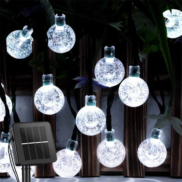 Crystal globe fairy lights packaging and accessories