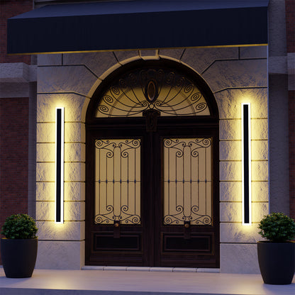 Vynn | Linear Outdoor Wall Lamp with Weather-Resistant Design | Elegant Black and White Finish for Timeless Appeal 0
