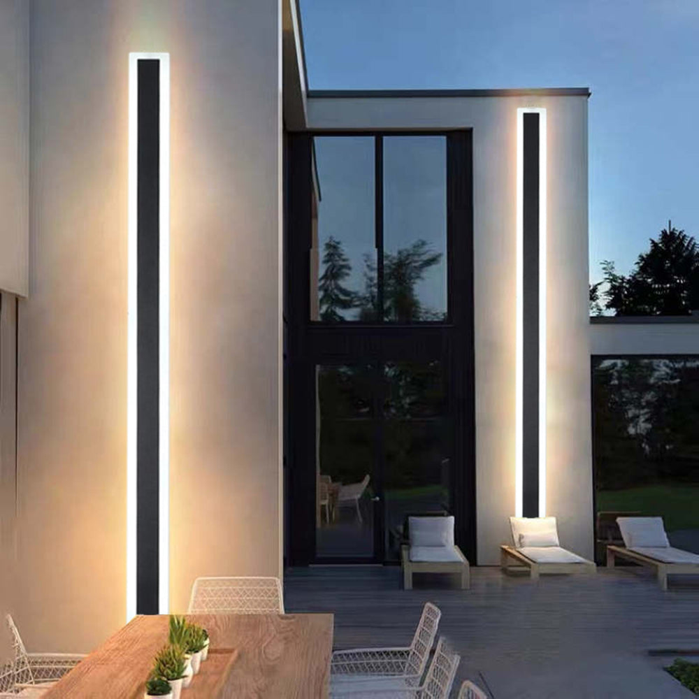Vynn | Linear Outdoor Wall Lamp with Weather-Resistant Design | Elegant Black and White Finish for Timeless Appeal 11