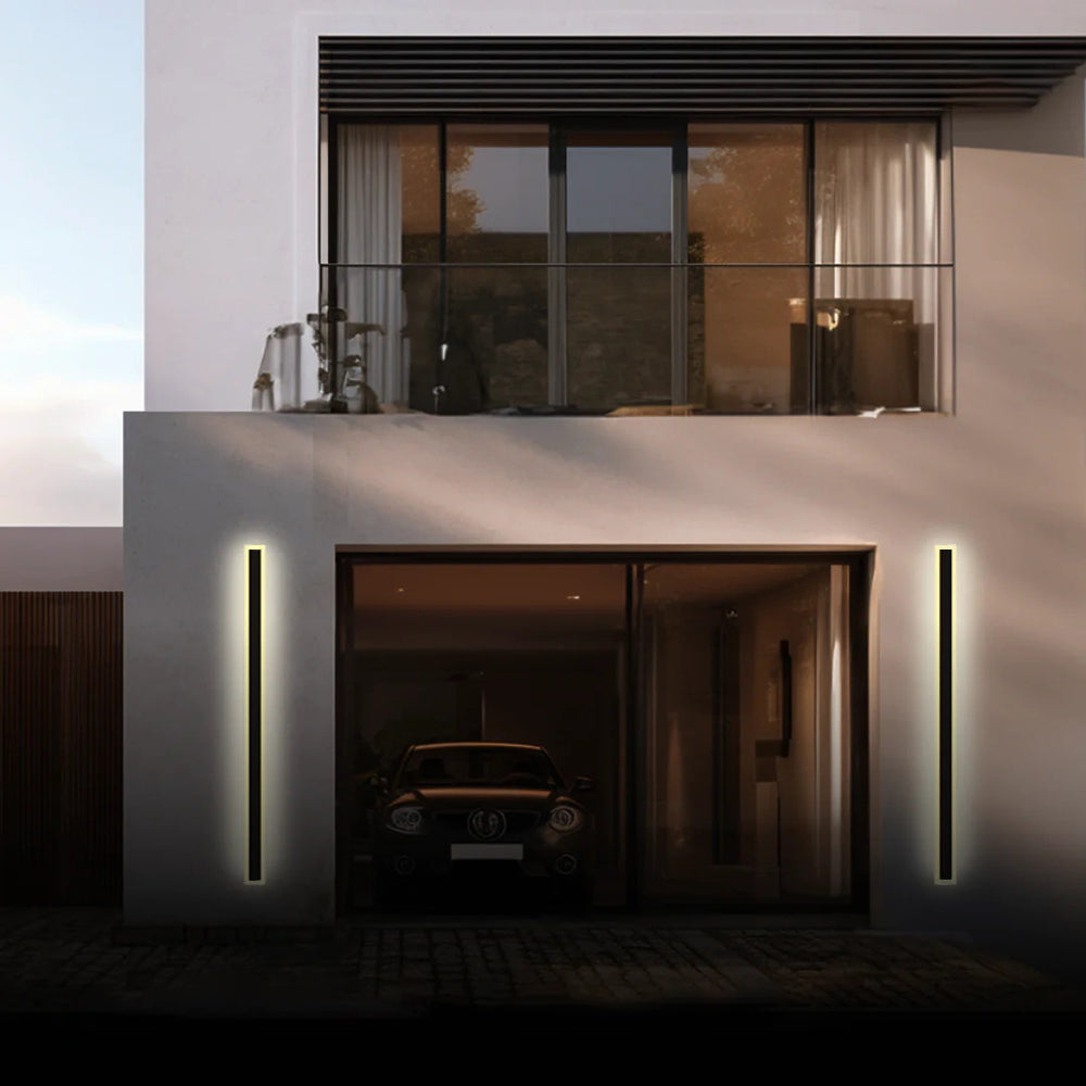 Vynn | Linear Outdoor Wall Lamp with Weather-Resistant Design | Elegant Black and White Finish for Timeless Appeal 3