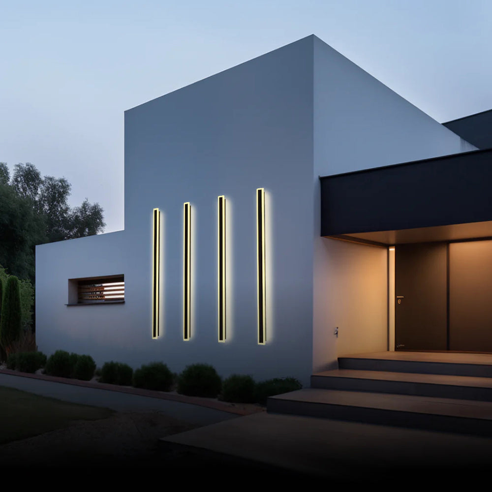 Vynn | Linear Outdoor Wall Lamp with Weather-Resistant Design | Elegant Black and White Finish for Timeless Appeal 7