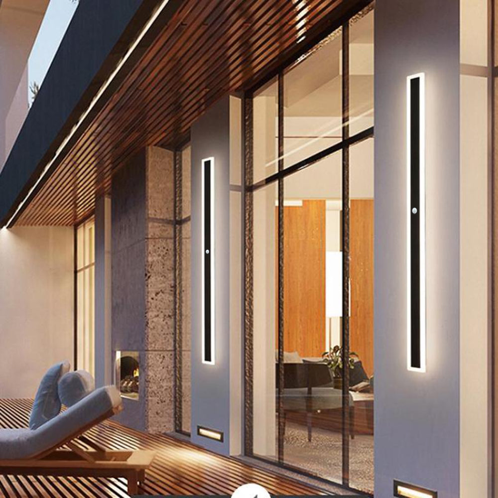 Vynn | Linear Outdoor Wall Lamp with Weather-Resistant Design | Elegant Black and White Finish for Timeless Appeal 9