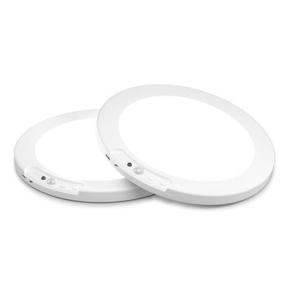 Rechargeable Ceiling Light | Motion Sensor LED Panel for Wardrobe, Cupboard, Loft, Garage & Hallway | No Wiring, Remote, 3 Light Colours, 19cm