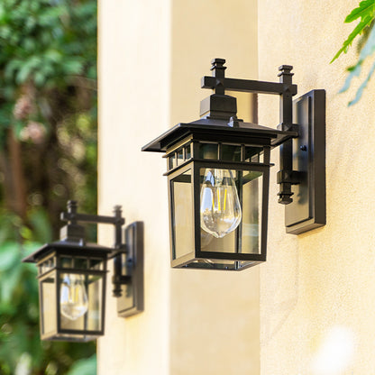 Black Lantern Wall Light for Porch, Front Door, Garden & Driveway – photo 4