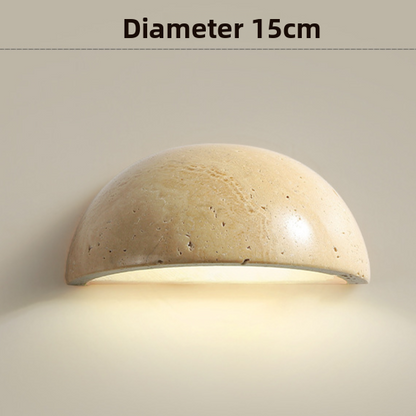 Half Moon Stone Wall Lamp for Bedroom, Bedside, Hallway & Stairs – photo 6