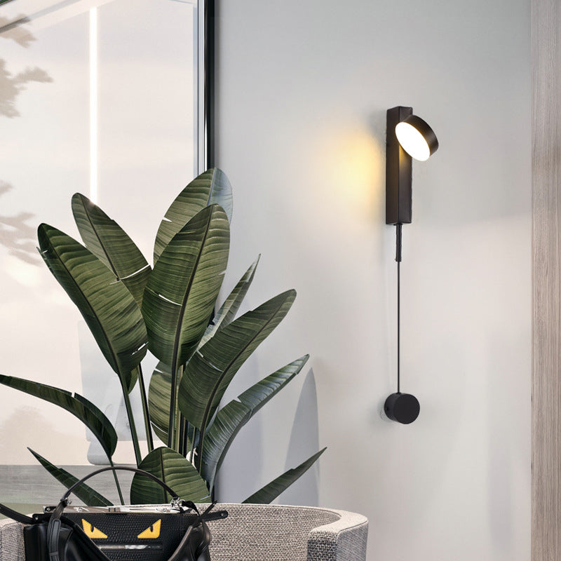 Wall Light | Modern Rotating-Head Rod Reading Light for Bedside, Living Room & Stairs | Black or Gold, 7W LED, 3 Light Colours, 100cm