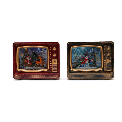 Musical Christmas Snowfall TV Lantern with Lights for Mantelpiece, Table & Windowsill – photo 5