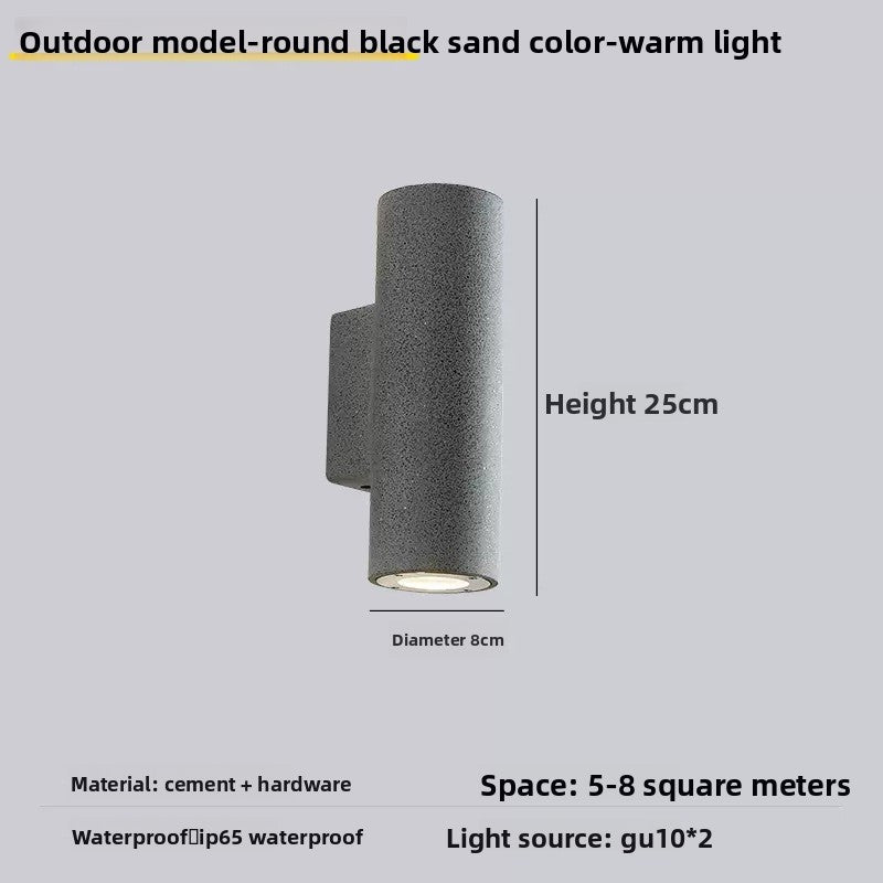Up Down Sand-Textured Cement Wall Light for Garden, Porch, Patio & Driveway – photo 8