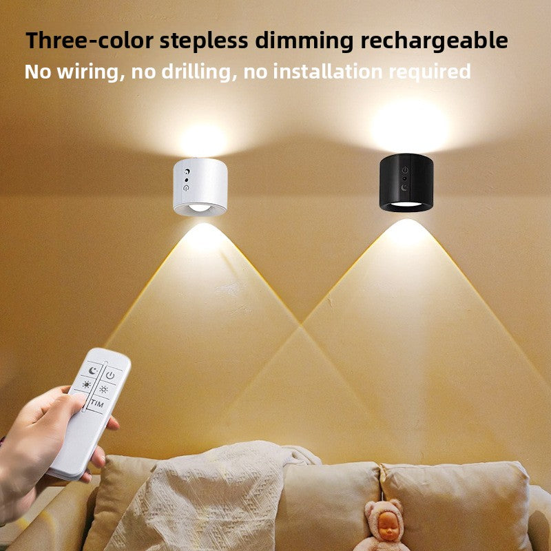 Rechargeable Magnetic Wall Spotlight with Remote for Bedroom, Bedside, Hallway & Shelves – photo 4