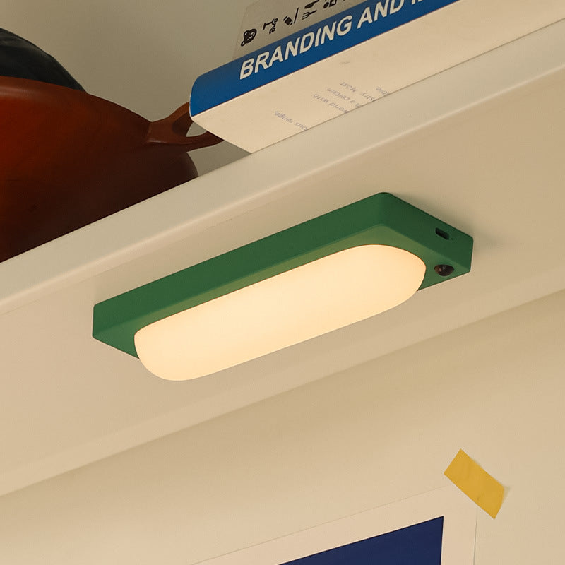 Motion Sensor Light | Rechargeable Magnetic Night Light for Wardrobe, Hallway, Stairs & Under Bed | 5m Sensor, Warm White, Beige or Dark Green, 20cm