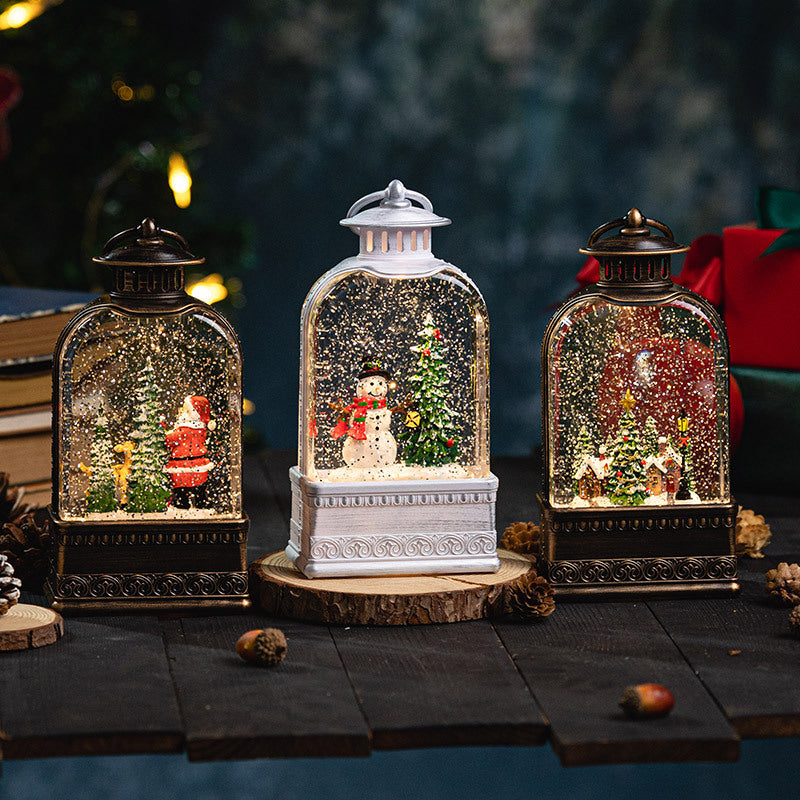 Large Light Up Christmas Snow Globe with Swirling Glitter for Mantelpiece & Table – photo 3