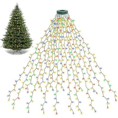 LED waterfall Christmas tree lights – multicolour, product view