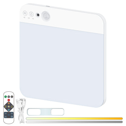 Wardrobe Light | Rechargeable Motion Sensor Ceiling Light with Remote for Wardrobes, Cupboards, Stairs & Hallways | No Wiring, Magnetic, 20cm