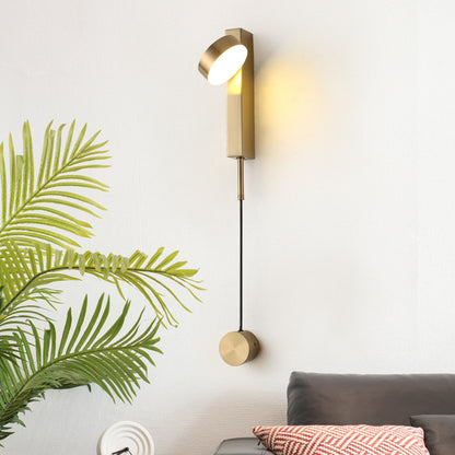 Wall Light | Modern Rotating-Head Rod Reading Light for Bedside, Living Room & Stairs | Black or Gold, 7W LED, 3 Light Colours, 100cm