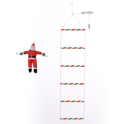 Climbing Santa Ladder LED Lights for Window, Wall, Fireplace, Porch & Garden