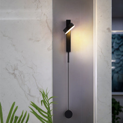 Wall Light | Modern Rotating-Head Rod Reading Light for Bedside, Living Room & Stairs | Black or Gold, 7W LED, 3 Light Colours, 100cm