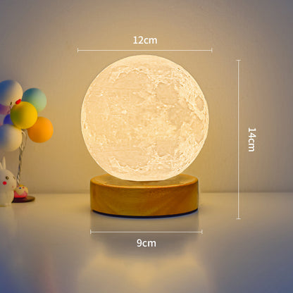 Sunset Lamp | Glass Planet Night Light for Bedroom, Nursery & Desk | Moon, Sunset, Blue Earth or Painted Planet, 12cm, USB or Rechargeable