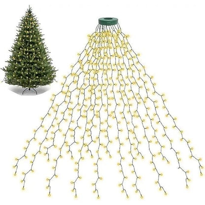 LED waterfall Christmas tree lights – warm white, product view