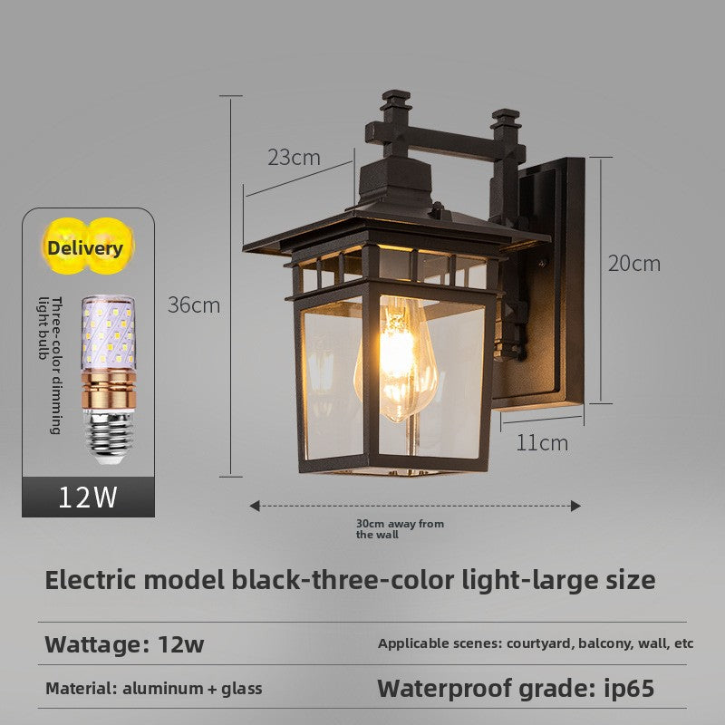 Black Lantern Wall Light for Porch, Front Door, Garden & Driveway – photo 13