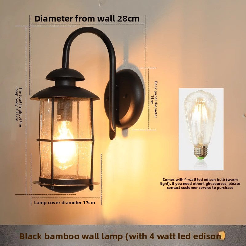 Black Lantern Wall Light for Porch, Front Door, Garden & Driveway – photo 14