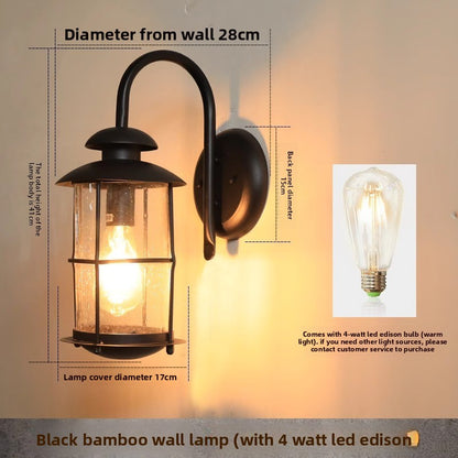 Black Lantern Wall Light for Porch, Front Door, Garden & Driveway – photo 14