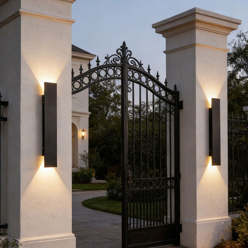 Black Up Down LED Wall Light for Garden, Fence, Porch & Driveway – photo 4