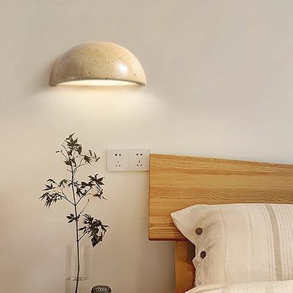 Half Moon Stone Wall Lamp for Bedroom, Bedside, Hallway & Stairs – photo 3