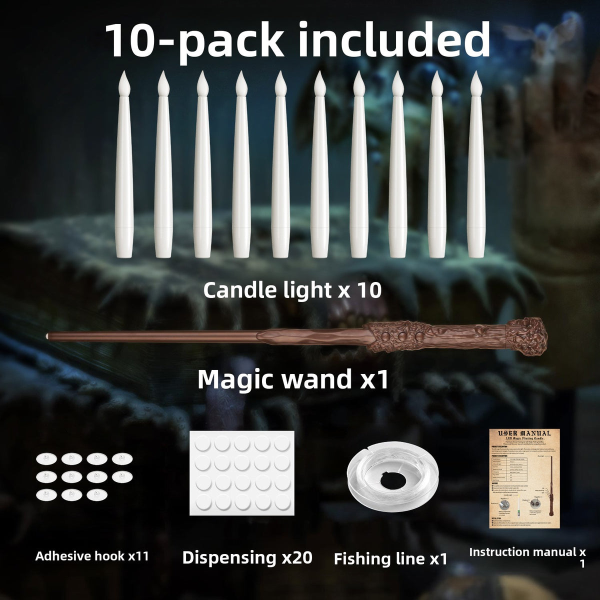 Flameless LED Floating Taper Candles with Remote for Christmas, Halloween, Dining Room & Parties – photo 3