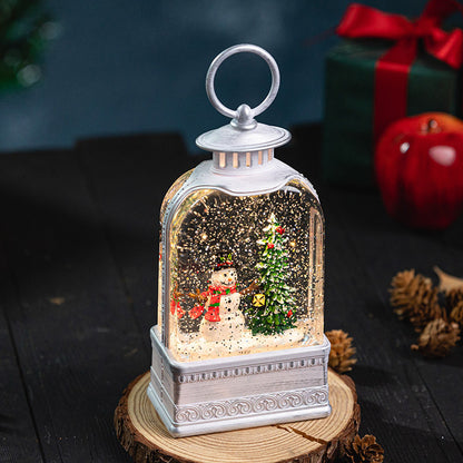Large Light Up Christmas Snow Globe with Swirling Glitter for Mantelpiece & Table – photo 4