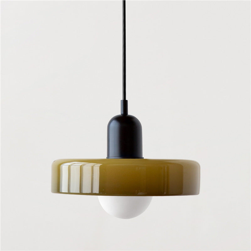 Bauhaus coloured glass pendant light – product detail 8