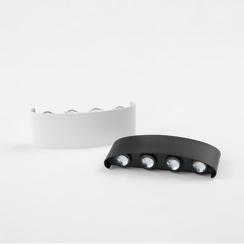 Outdoor Wall Lights | LED Up Down Wall Lamp for Garden, Porch, Patio & Driveway | IP65 Aluminium, Black or White, 2 to 8 Beam Sconce, Warm White