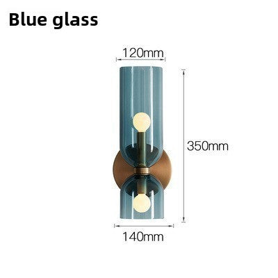 Modern Coloured Glass Wall Sconce for Bedroom, Bedside, Hallway & Living Room – photo 9