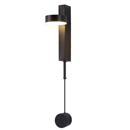 Wall Light | Modern Rotating-Head Rod Reading Light for Bedside, Living Room & Stairs | Black or Gold, 7W LED, 3 Light Colours, 100cm