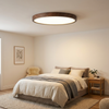 Ultra Thin LED Ceiling Light | Walnut Wood Grain Dimmable Flush Mount