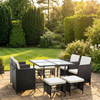 Rattan Garden Furniture Set | 9-Piece Dining Table & Chairs Outdoor