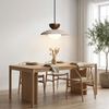 Cleo | Travertine & Wood Pendant Light