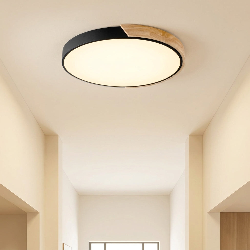 Round LED Ceiling Light Black Frame