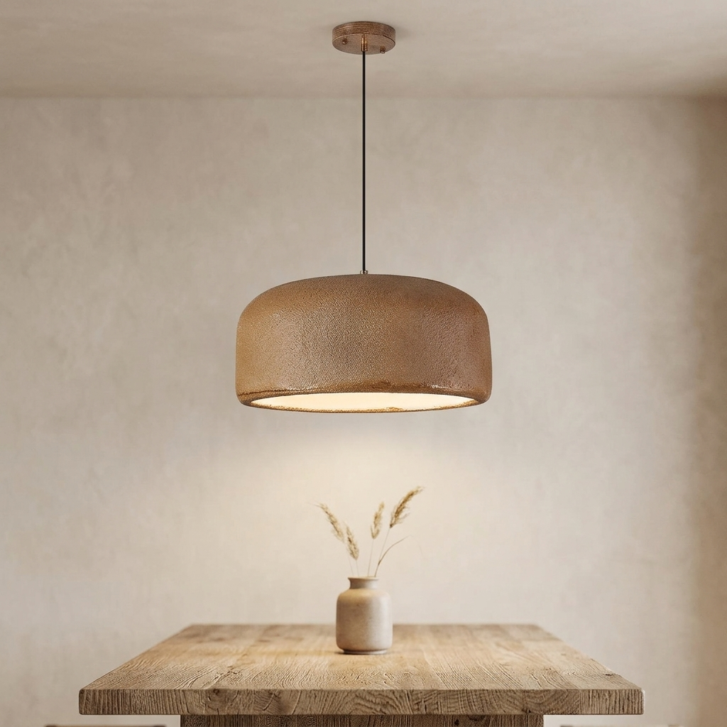 Wabi Sabi pendant Warm Brown Japandi dining room