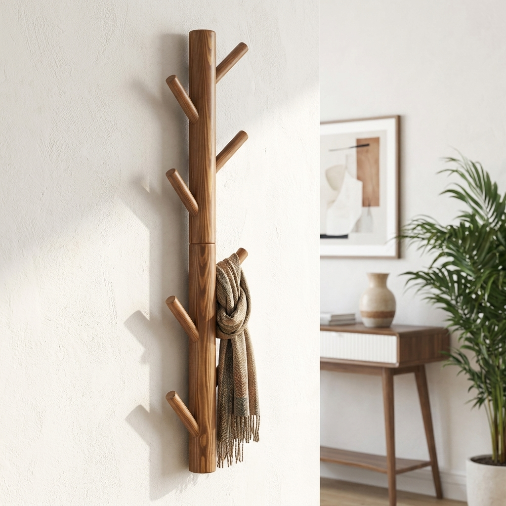 Aurem coat rack Walnut Brown variant