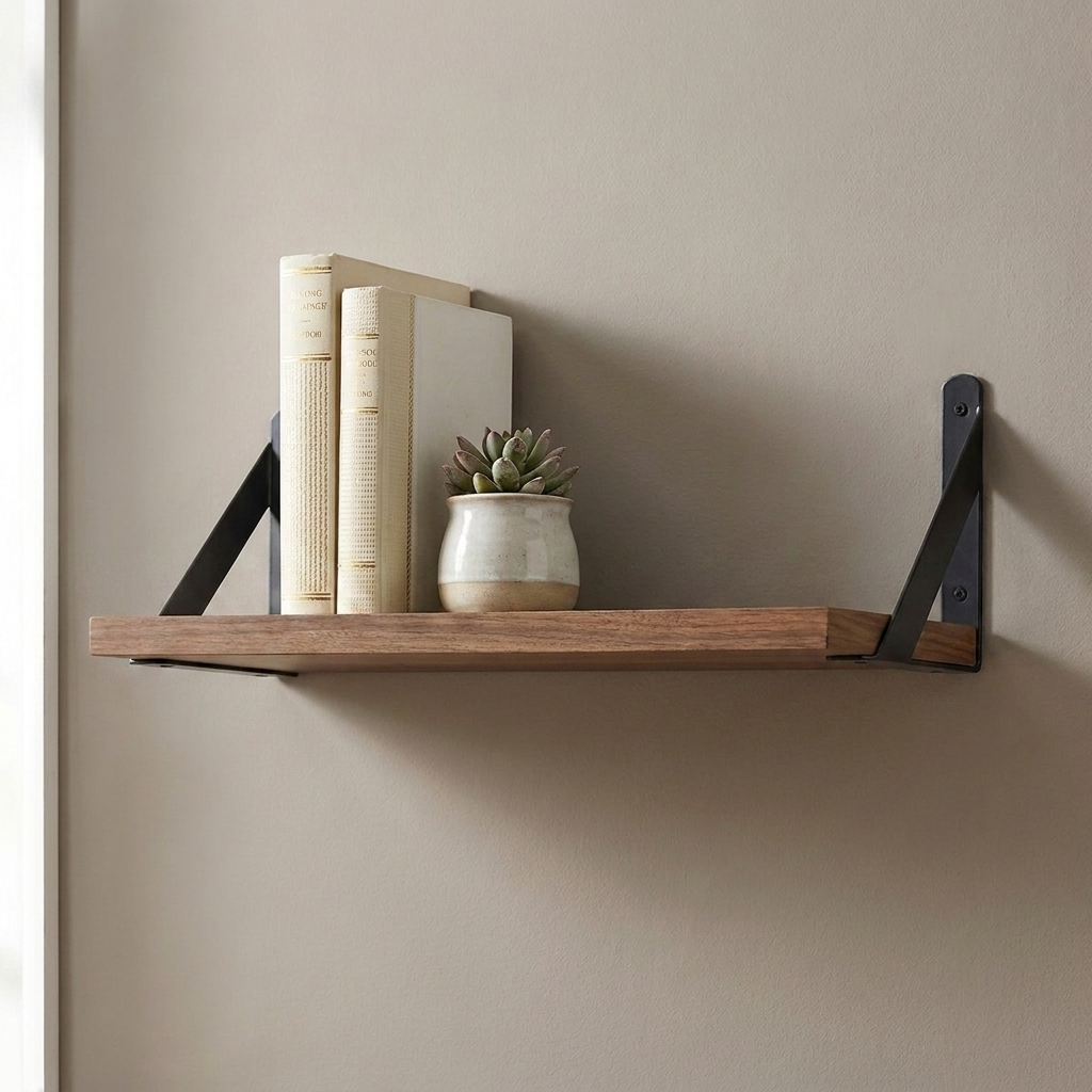Floating wall shelf variant Walnut
