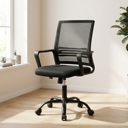 Aurem swivel office chair - Black - home office lifestyle