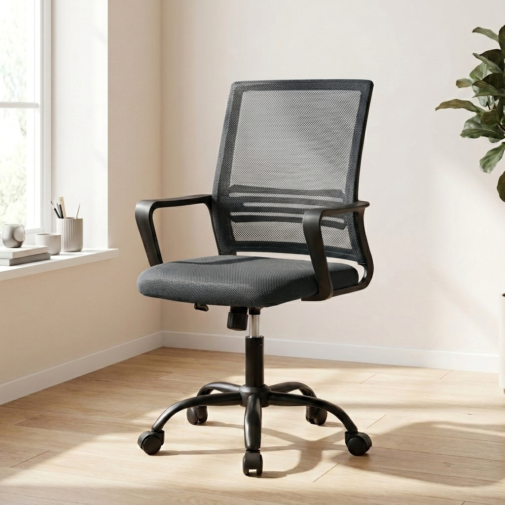 Aurem swivel office chair - Dark grey - home office lifestyle