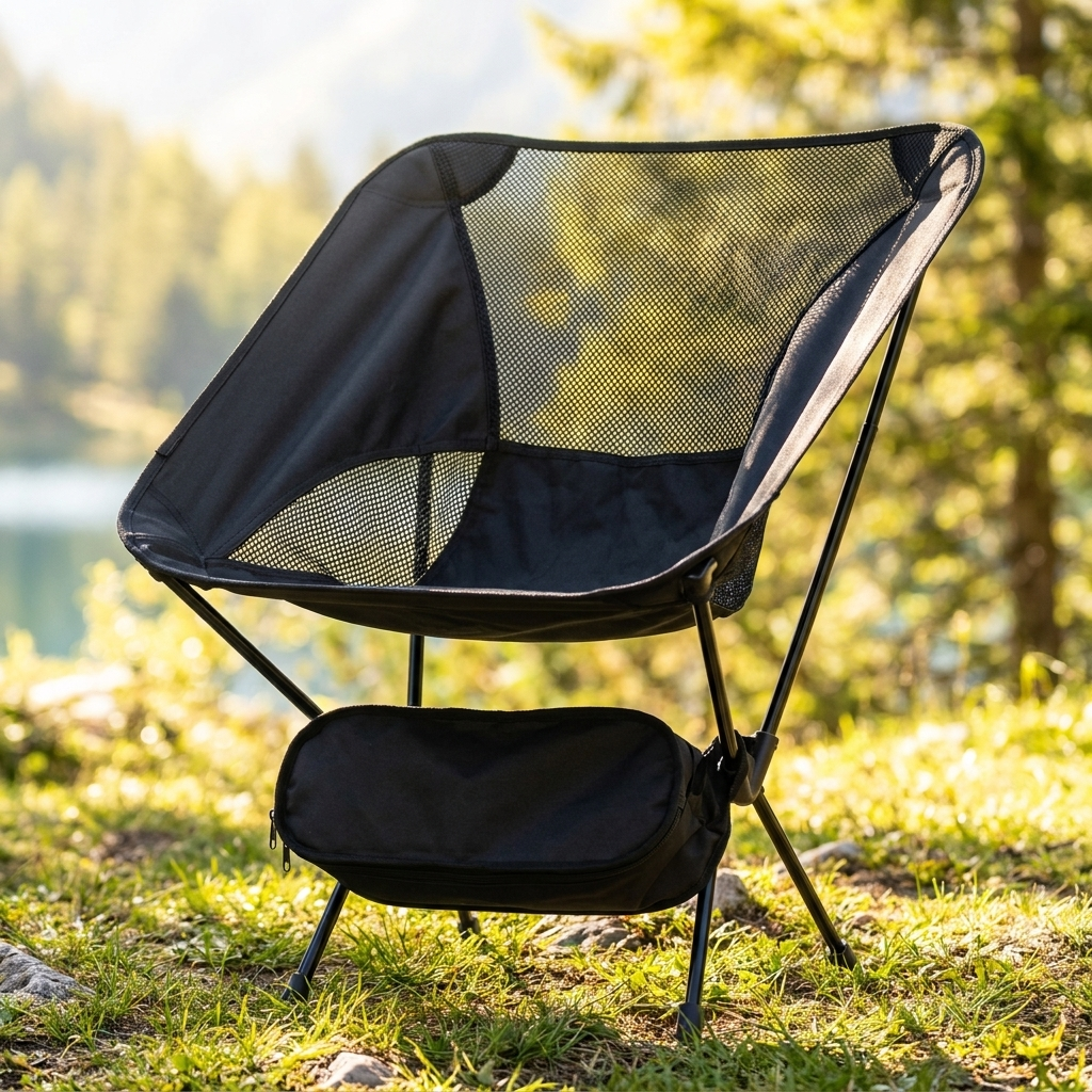 Aurem ultralight folding camping chair - Black - outdoor lifestyle