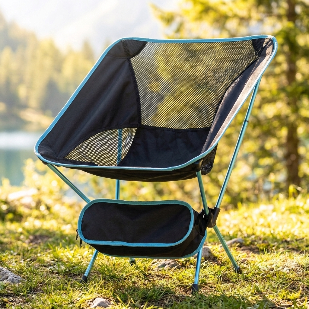 Aurem ultralight folding camping chair - Light blue - outdoor lifestyle