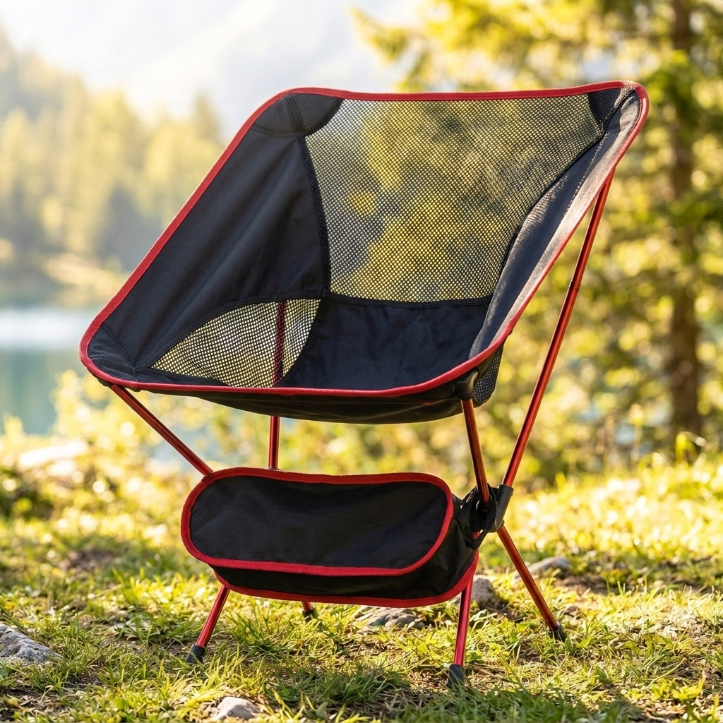 Aurem ultralight folding camping chair - Red - outdoor lifestyle